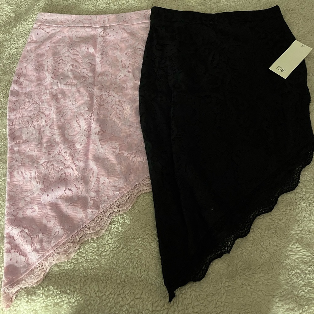 2 TOBI Asymmetrical Skirts